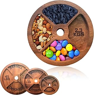 Weight Plate Cheese Tray, 5 lbs Weight Plates Charcuterie Plate Tray, Deli Plates for Meats and Cheese (Measures 7" (does not weigh 5lbs))