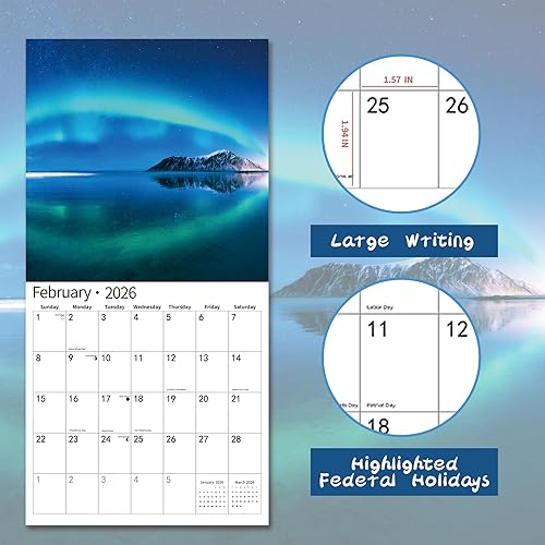 Miniatura 3 de Calendario de pared 2024 2025, 18 meses de julio de 2024 a diciembre de 2025, calendario de pared de cabras bebé, 12 x 24 pulgadas abierto, página