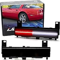 Vista 9 de iJDMTOY Kit de luces LED completas de posición/marcador lateral con lente semiclaro blanco/rojo compatible con Chevrolet 1988-1996 C4 Corvette