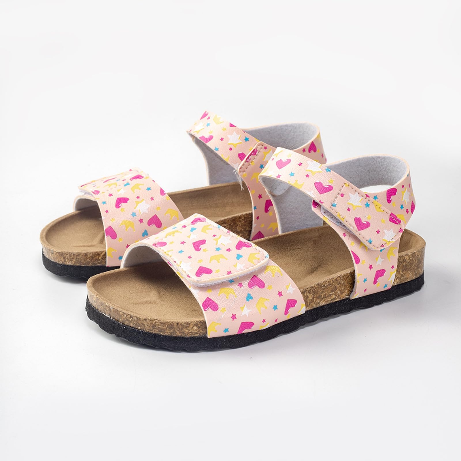 MMRTDJDR Generisch Sandalias de Verano Informales Grandes para niñas, con Forma de corazón Fresco, Planas, a la