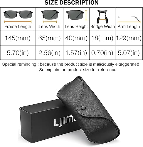 Miniatura 5 de YIMI Gafas de sol polarizadas fotocromáticas para conducción z87 para hombres y mujeres gafas de seguridad de día y noche