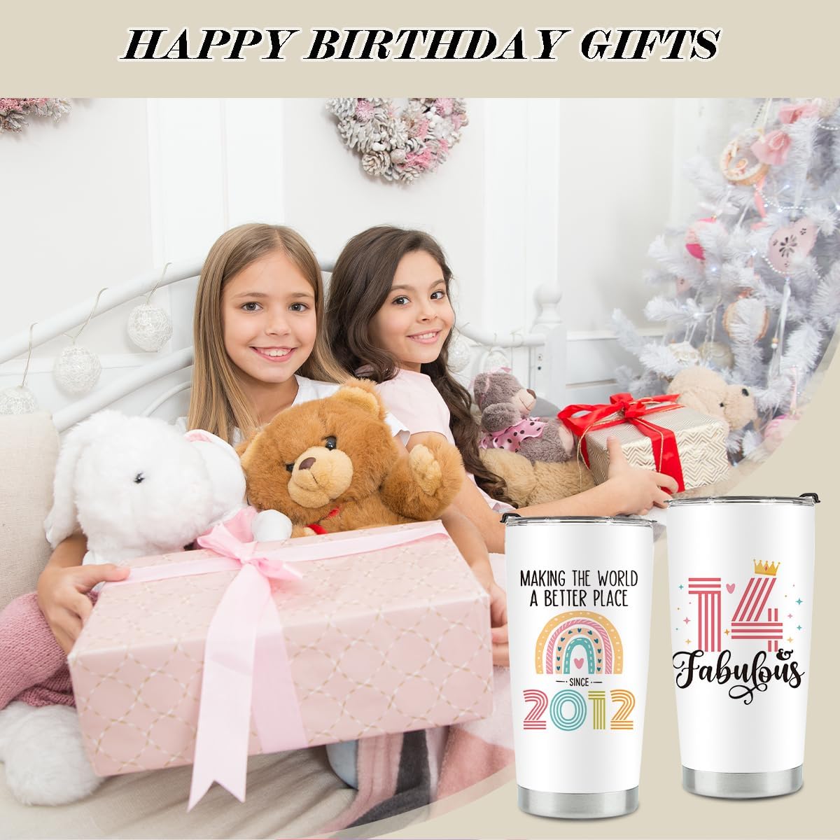 14th Birthday Gifts for Girls, 2012 14th Birthday Decorations for Girls, 14 Year Old Gifts For Her, Daughter, Granddaughter, 20 oz Stainless Steel Vacuum Insulated Tumbler - Image 3