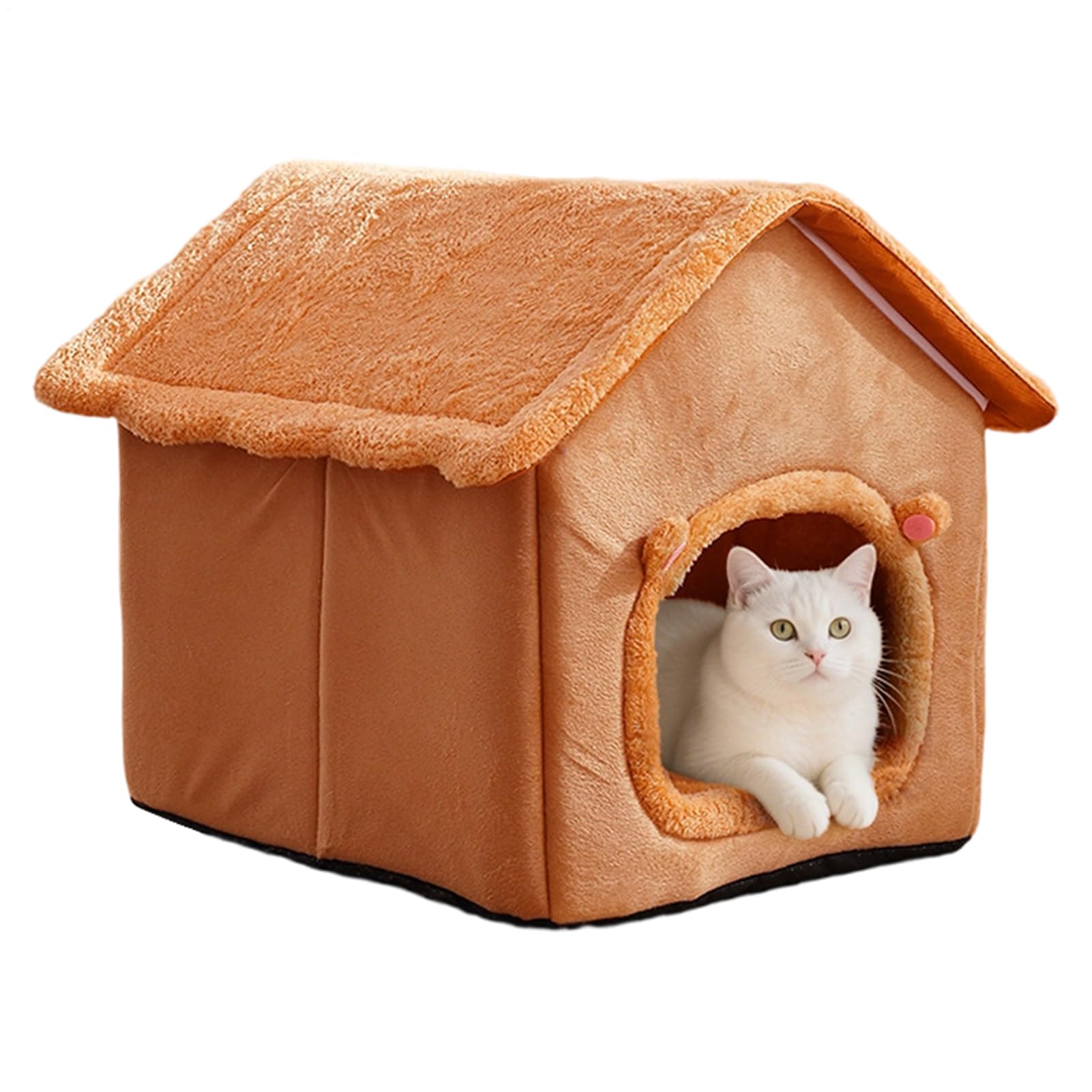 Caverne à chat pliable : fini le panier qui glisse en hiver