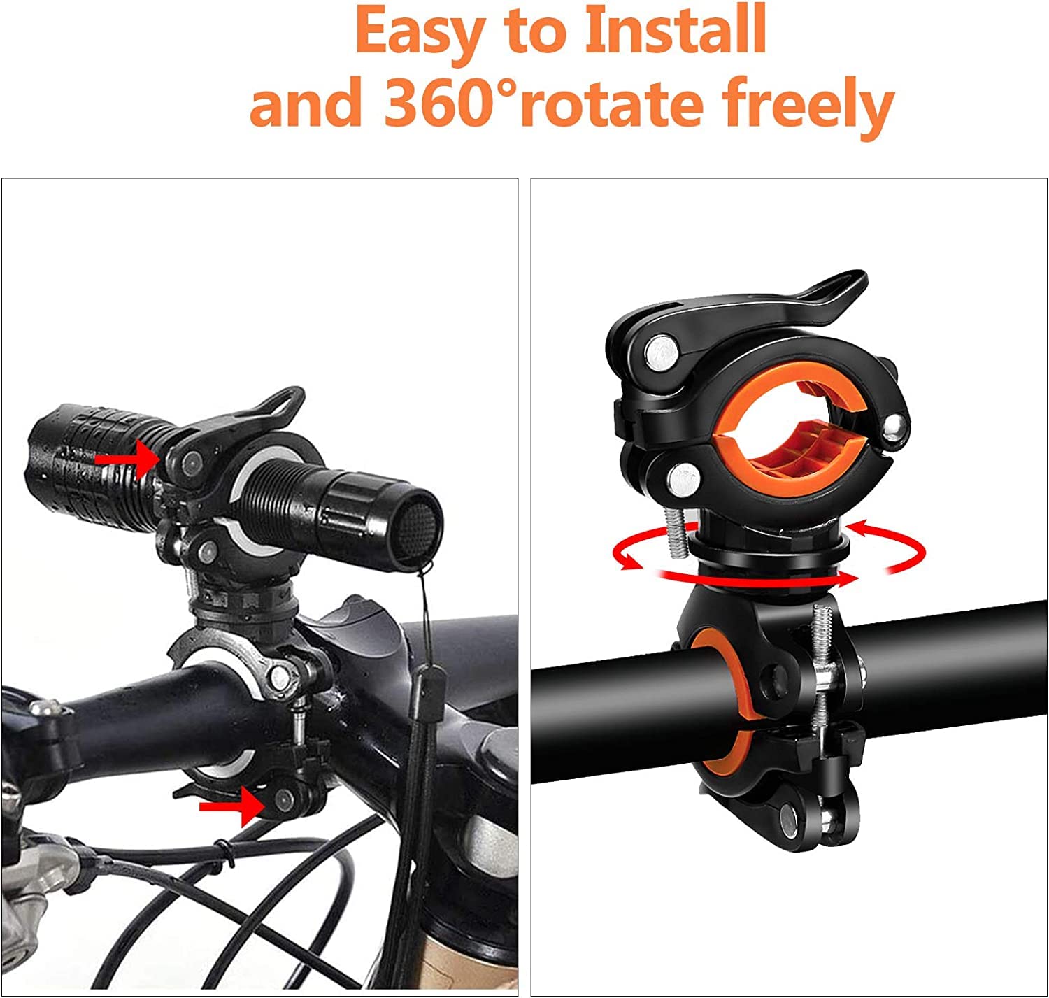 Taschenlampe Halterung Fahrrad Luxylei 360° Univer Produktbild-Vorschau 2