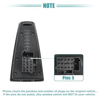ACROPIX Right Passenger Side Power Window Switch Window Control Switch Fit for Volvo VNL 2006-2012 No.20752919 - Pack of 1