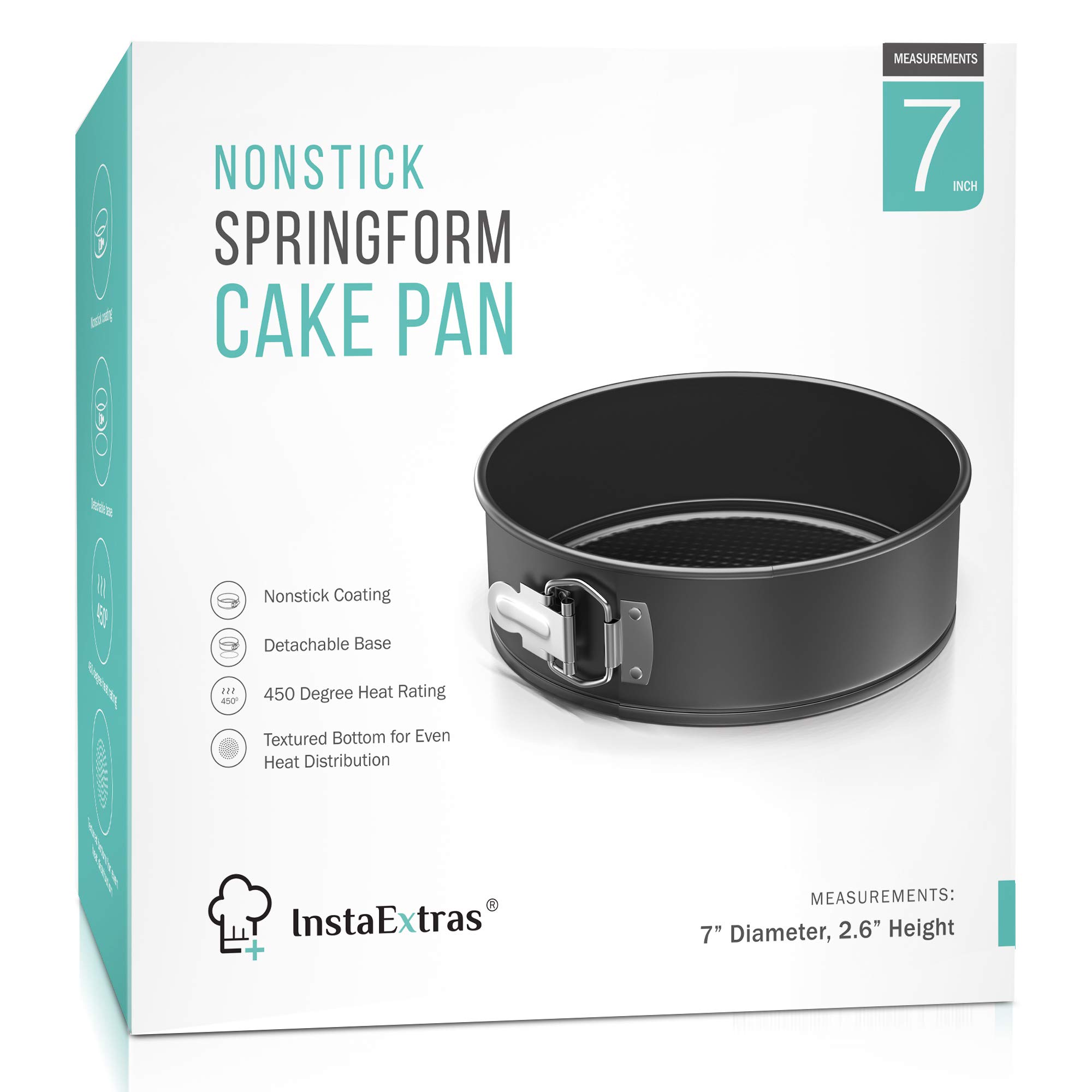 7-inch Springform Cake Pan - Spring Form Cheesecake Baking Pan Compatible With 6 Quart, 8 Qt Instant Pot, Pressure Cooker, And Oven - 7inch Round Nonstick Leakproof Deep Push Pans W/ Removable Bottom