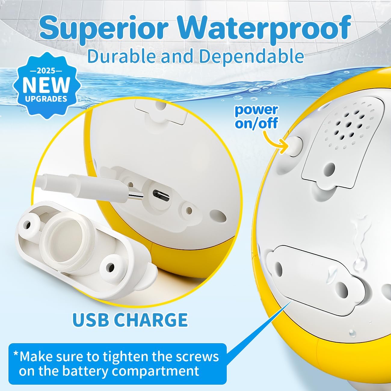 Baby Bath Toys, Light Up Whale Sprinkler Bath Toys for Kids Ages 1-3, Pool Water Toys for Toddlers Bathtub Fountain Toys, Birthday Gifts for 1 2 3 Year Old Boys & Girls image 2 of 7 B0F48MQPPN