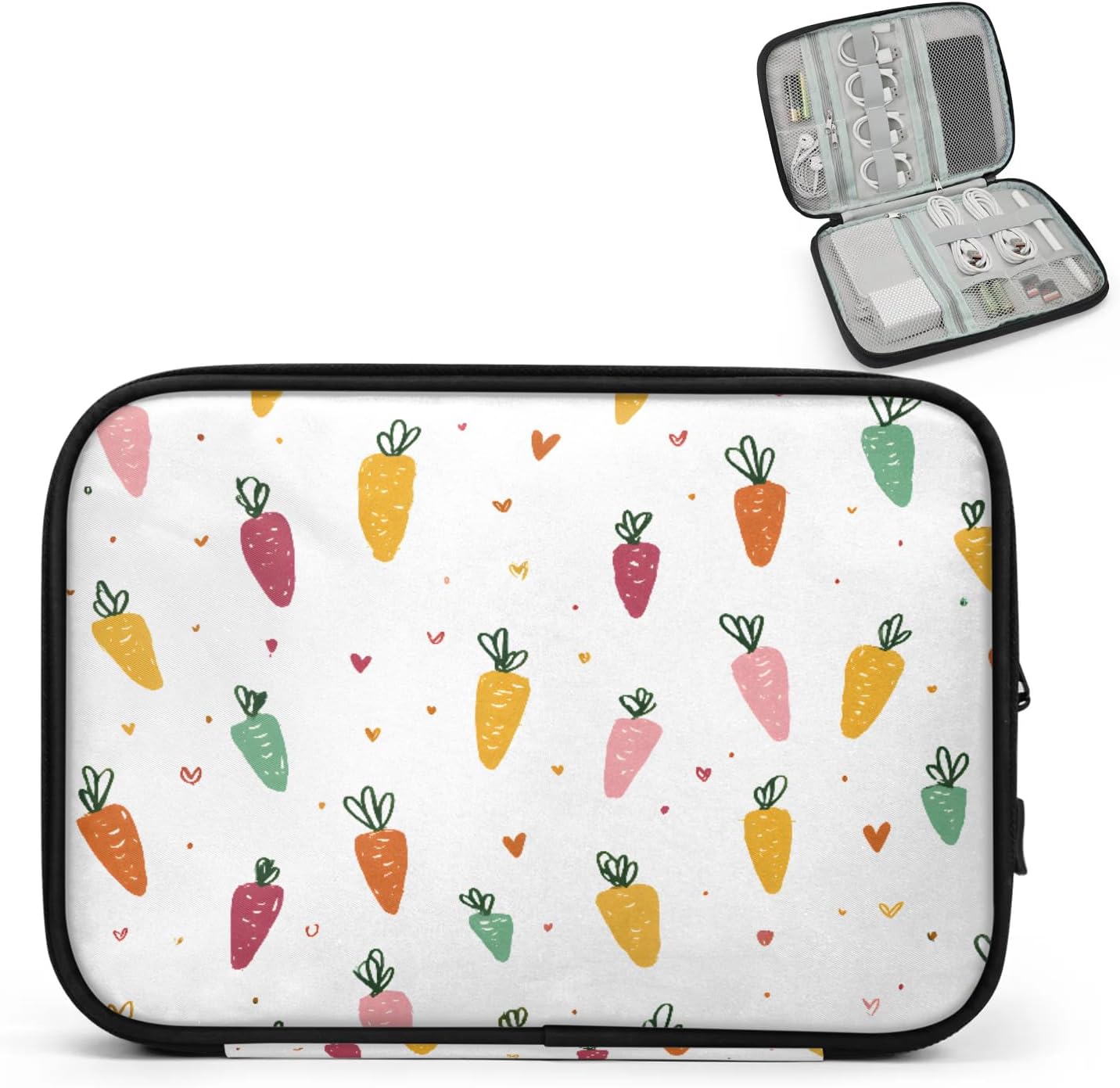 Colorful Carrots Cable Storage Bag