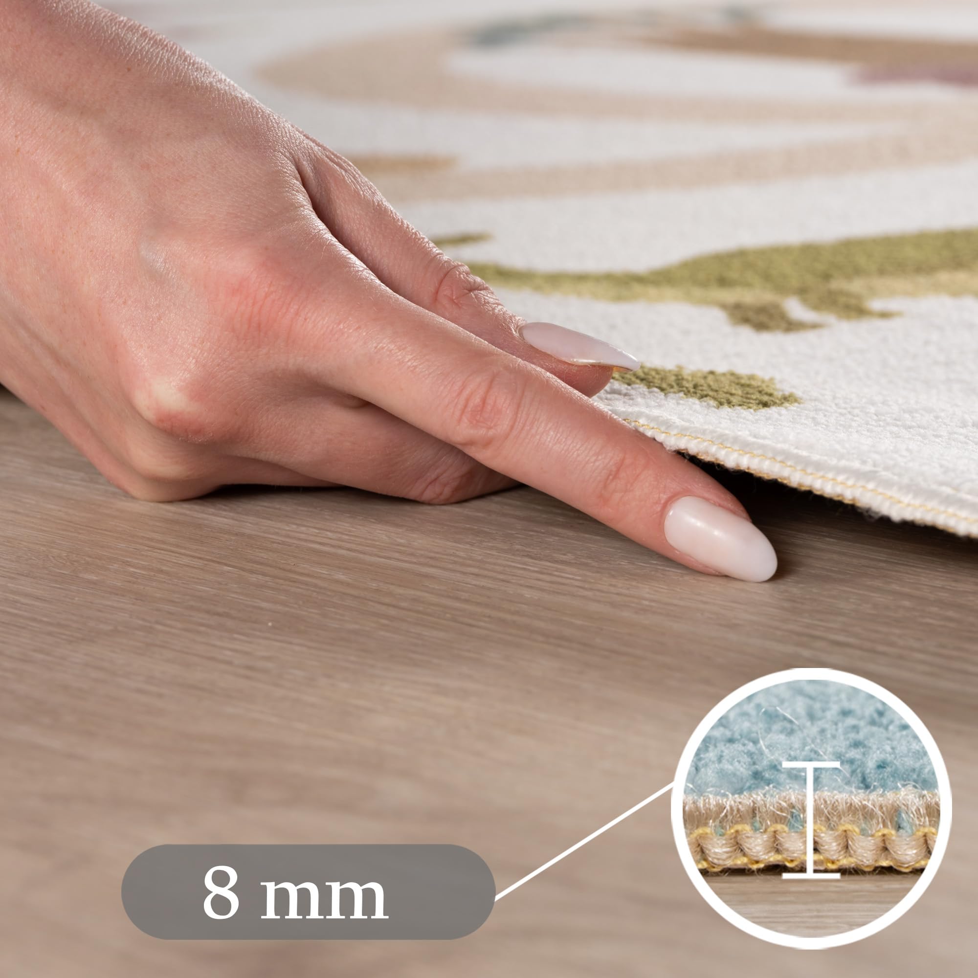 Carpetsale24 Kinderteppich Dinosaurier Spielteppich für Kinderzimmer in Creme Dino Motiv mit Straßen Größe 140x200 cm für großzügige Spielflächen