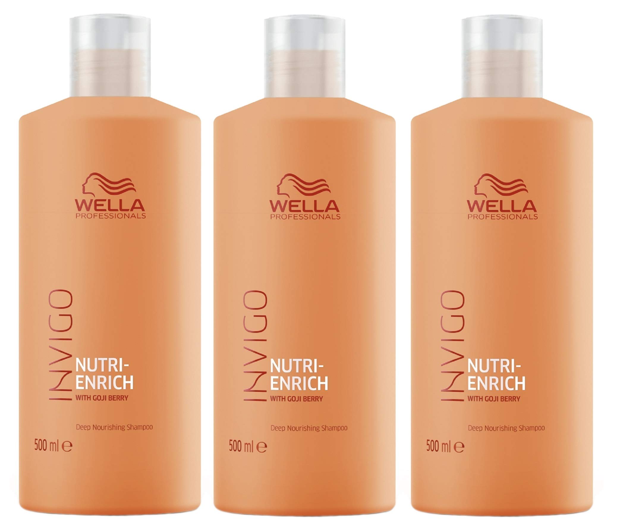 Nutri Enrich Deep Nourishing Shampoo Von Wella Professionals – Mit Goji Beeren, 3 X 250 Ml – Für Intensive Pflege & Glanz
