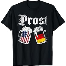 Prost USA and Germany Flag Oktoberfest Festival T-Shirt