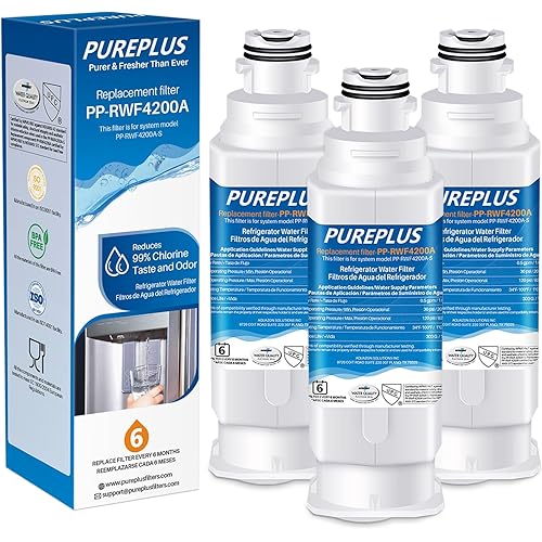 PUREPLUS DA97-17376B Replacement for Samsung HAF-QIN, HAF-QIN/EXP, DA97-08006C, RF23M8070SG, RF23M8070SR, RF23M8090SG, RF23M8090SR, RF23M8570SR, RF23M8590SG Refrigerator Water Filter, 3Pack