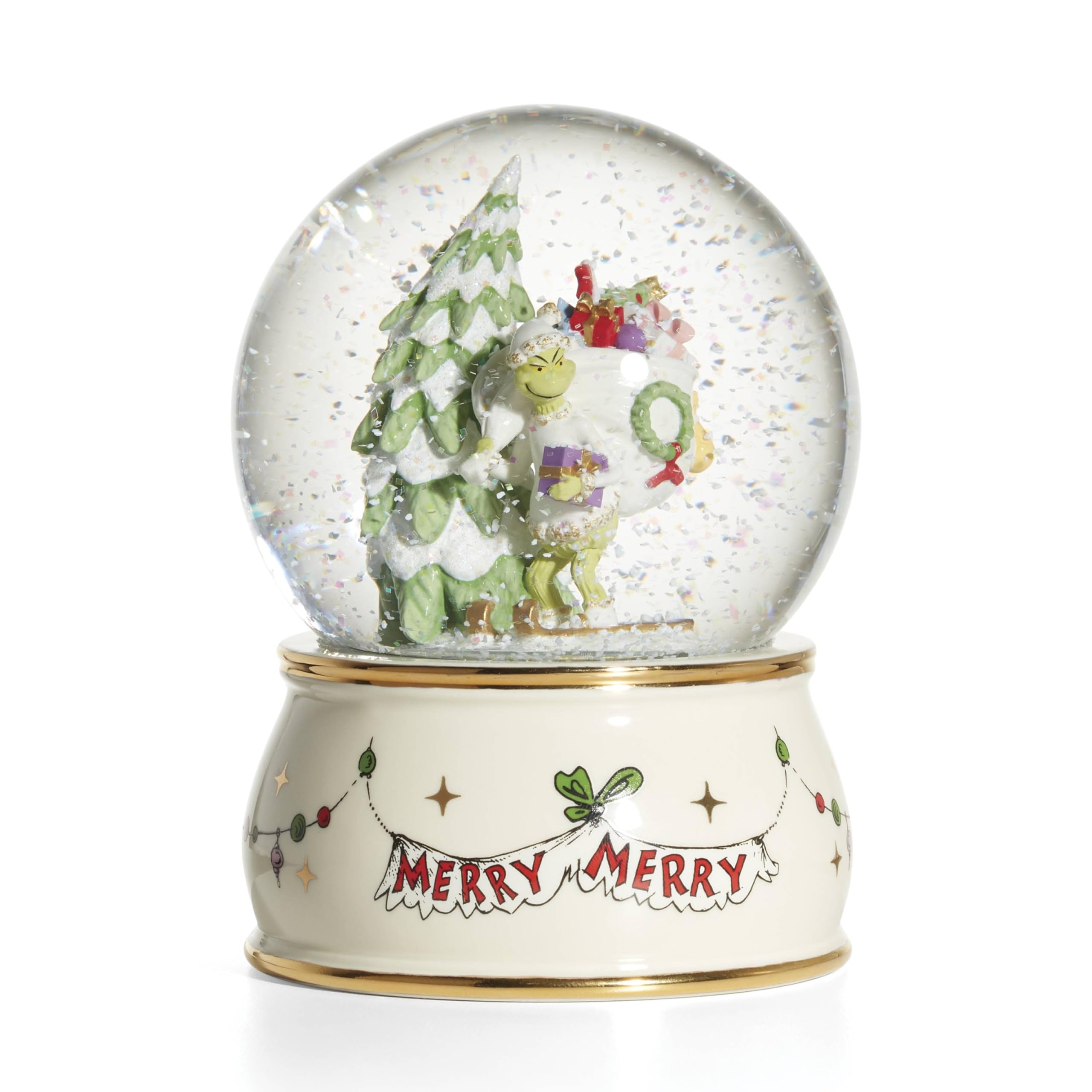 Amazon.com: Lenox 896327 The Grinch Snow Globe, Christmas