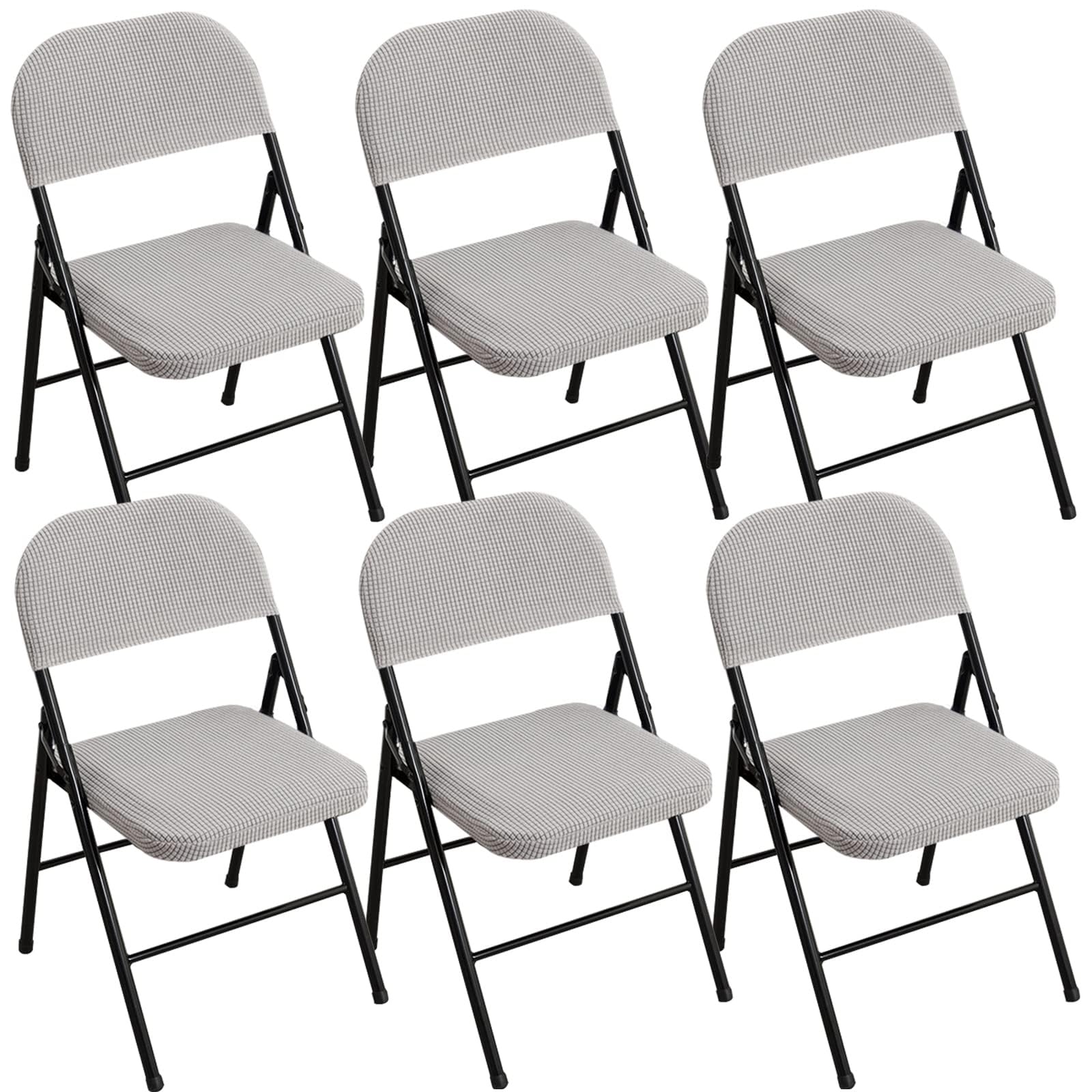 Set di 2 coprisedia pieghevoli da ufficio, impermeabili ed elastici, per sala da pranzo ed eventi, proteggono la pelliccia (6 pezzi)