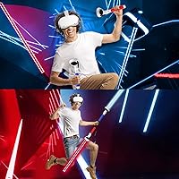 Vista 4 de VR BeatSaber Handles Controller Extension Grips for Oculus Quest 2 Playing BeatSaber Games2 in 1 Upgraded Simple Install for VR DualLong Beat Saber