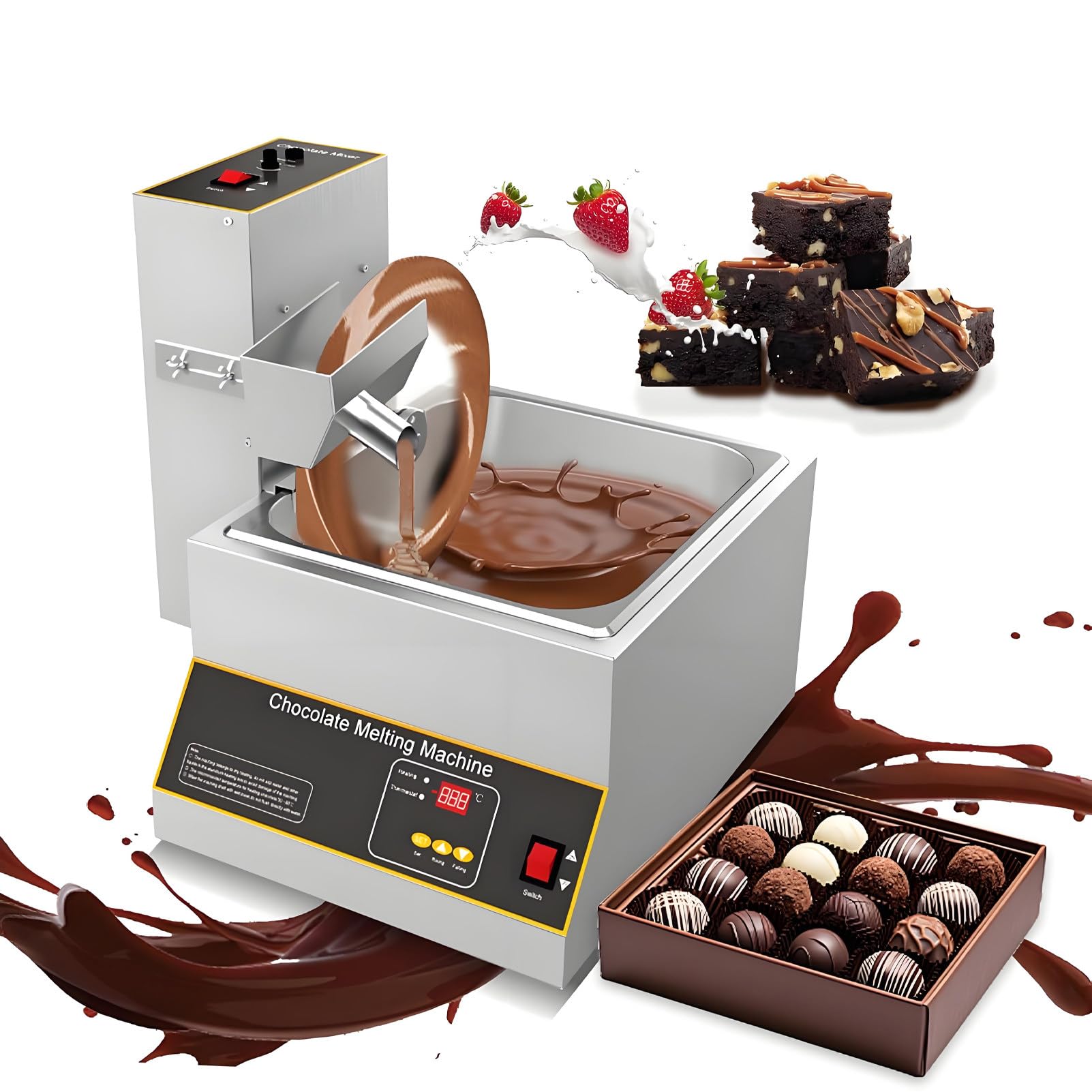 Scioglitore e Miscelatore Elettrico per Cioccolato, Motore da 60 W 12kgMeltingTank+Mixer