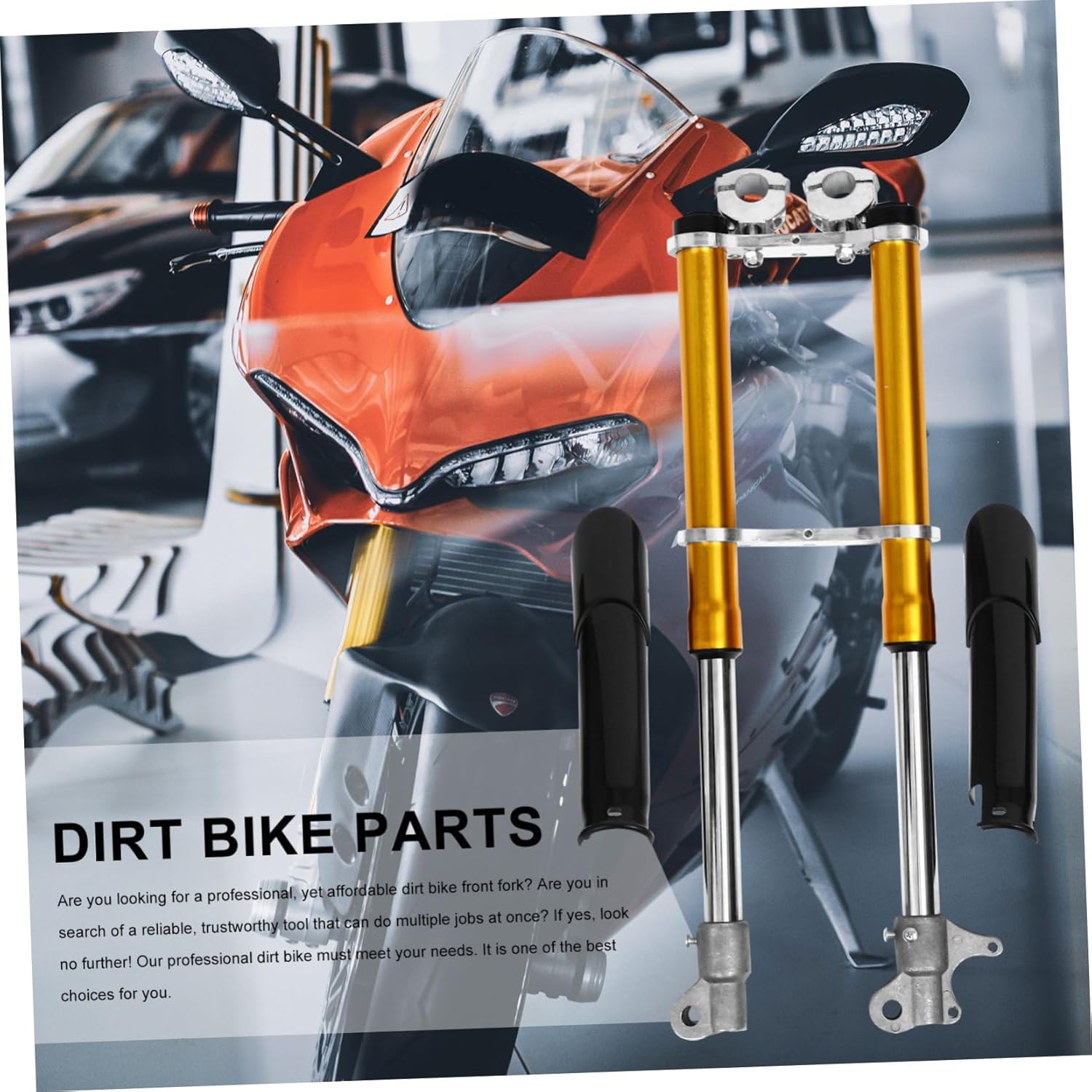 Dirt Bike Front Forks Suspension Shock-absorption for Mini Off-road Motorcycle Easy to Install Performance for Upgrading Your Ride