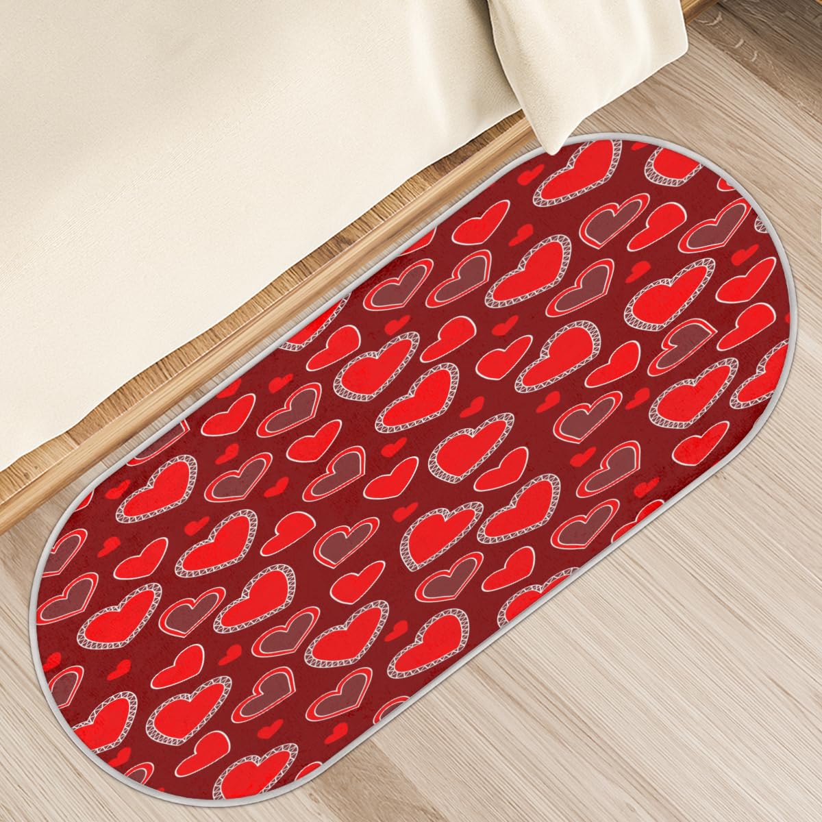 Tapis antidérapant à poils longs 50x120cm absorbant et stable