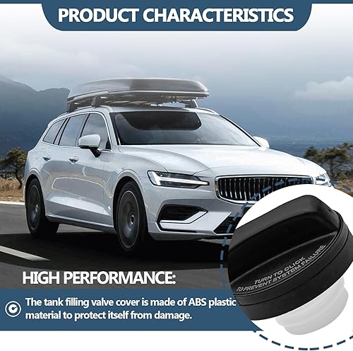 Miniatura 5 de Tapa de llenado de combustible compatible con Volvo V70 S60 XC90 S80 XC60 V60. Cubierta del tanque de combustible de aceite de automóvil Reemplazar