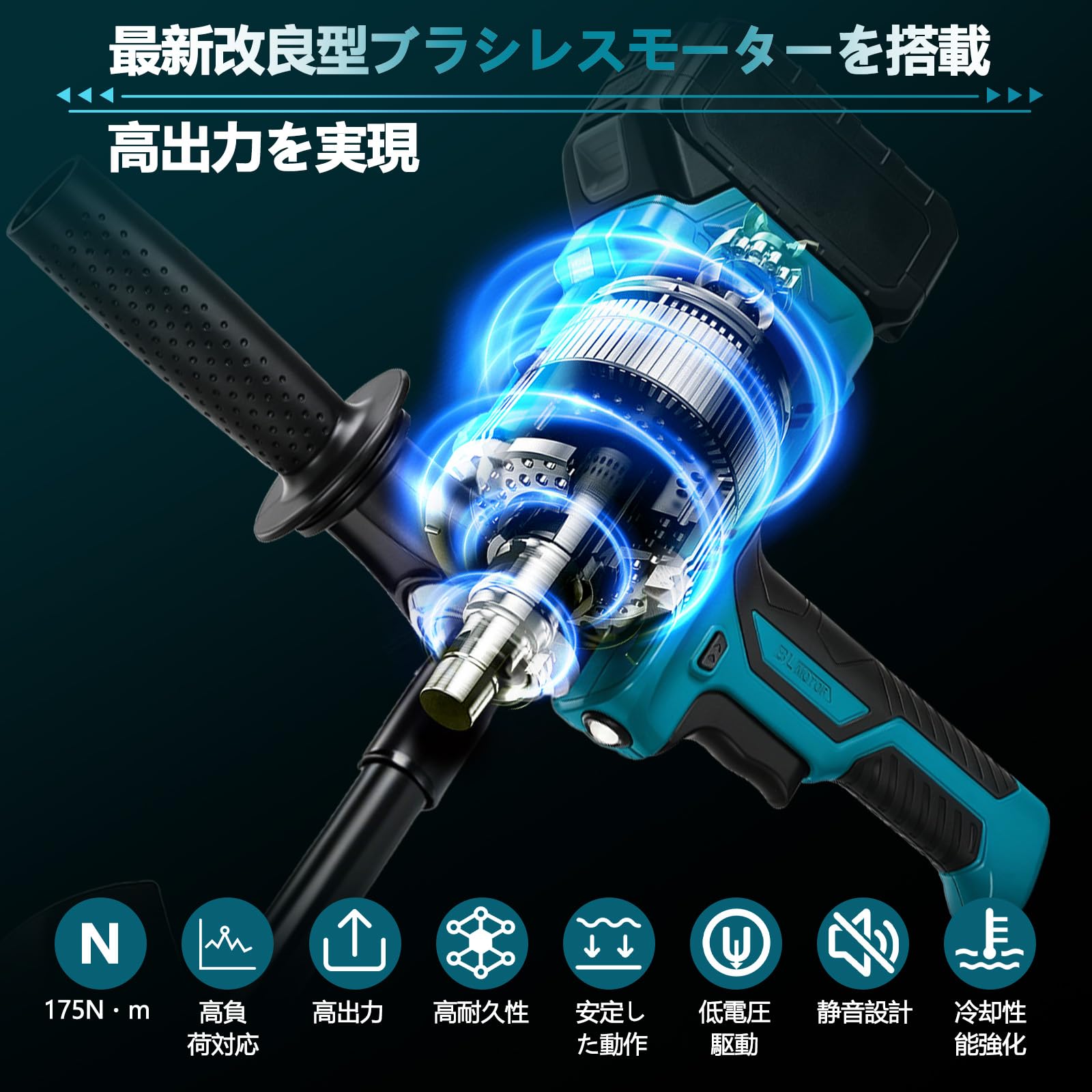 Amazon | LEZZYRUCK 充電式アースオーガ アースドリル 穴掘り機