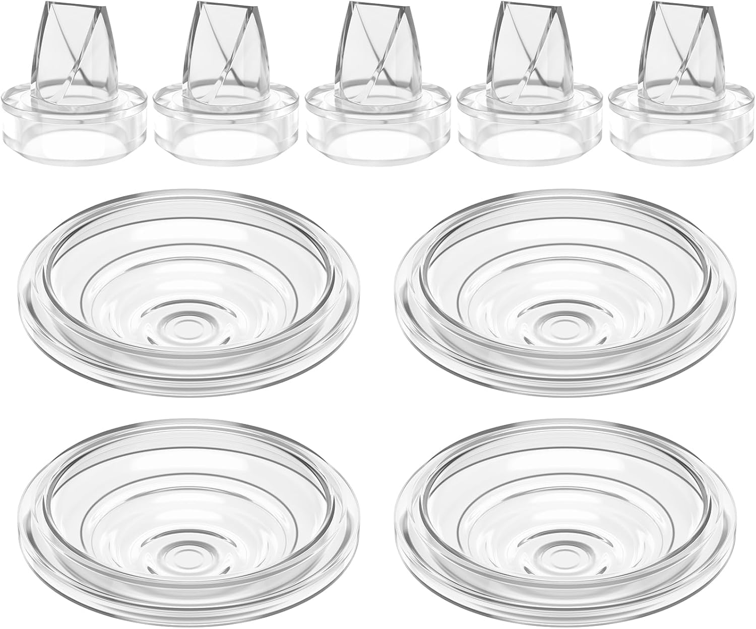 5pcs Silicone Duckbill Valves and 4pcs Silicone Diaphragm Compatible with Momcozy S12Pro/S9Pro/S12/S9 Wearable Breast Pumps Accessories,S12 pro/S9 pro/S12/S9 Breast Pump Replacement Parts-Ling