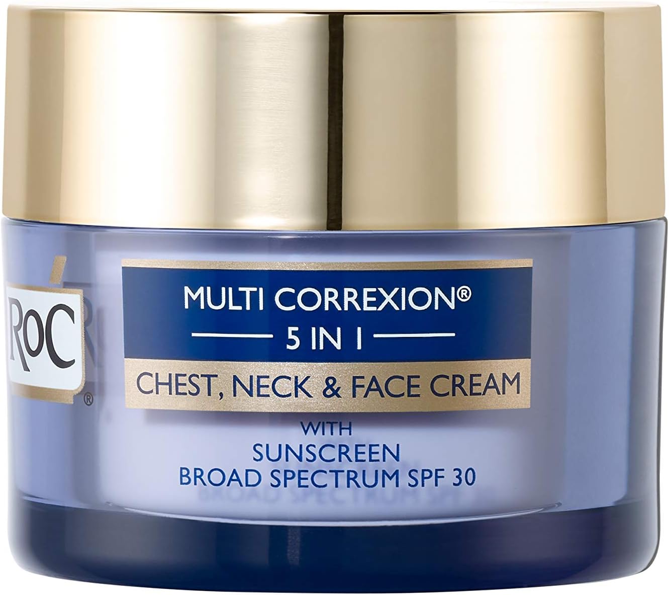 RoC Multi Correxion 5 in 1 Anti-Aging Chest, Neck and Face Cream with SPF 30, Moisturizing Cream Made with Vitamin E, 1.7 oz
