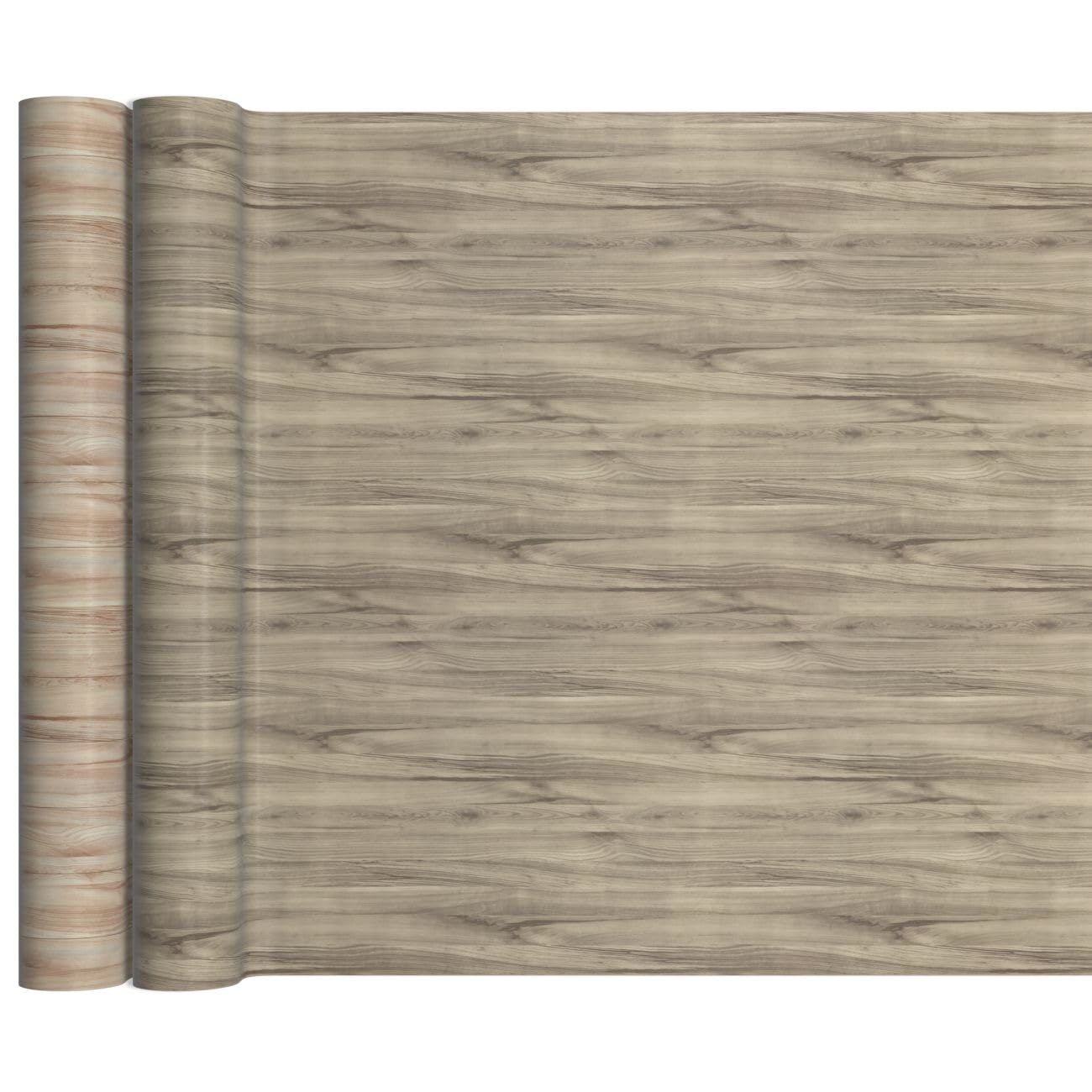 Suelo de PVC por metros, suelo de vinilo, 140 cm de ancho, aspecto de madera, gris, 550 x 140 cm