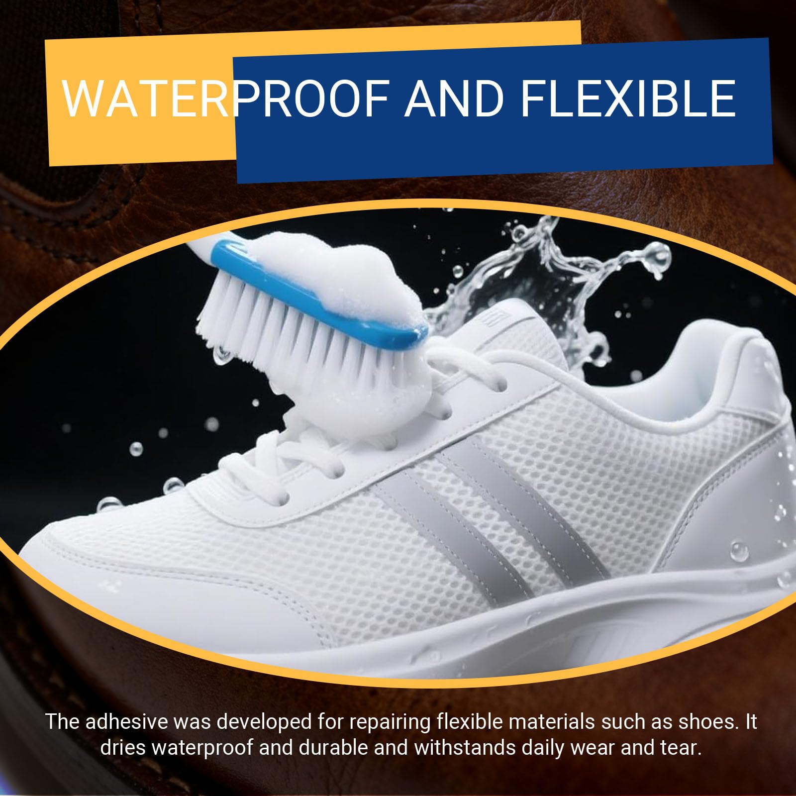 30g Colla per Scarpe Extra Forte, Colla Scarpes Impermeabile, Trasparente Schuhsohlen Kleber, Professionell Shoe Glue per Riparazione Scarpe in Pelle, da Ginnastica, Corsa, Stivali