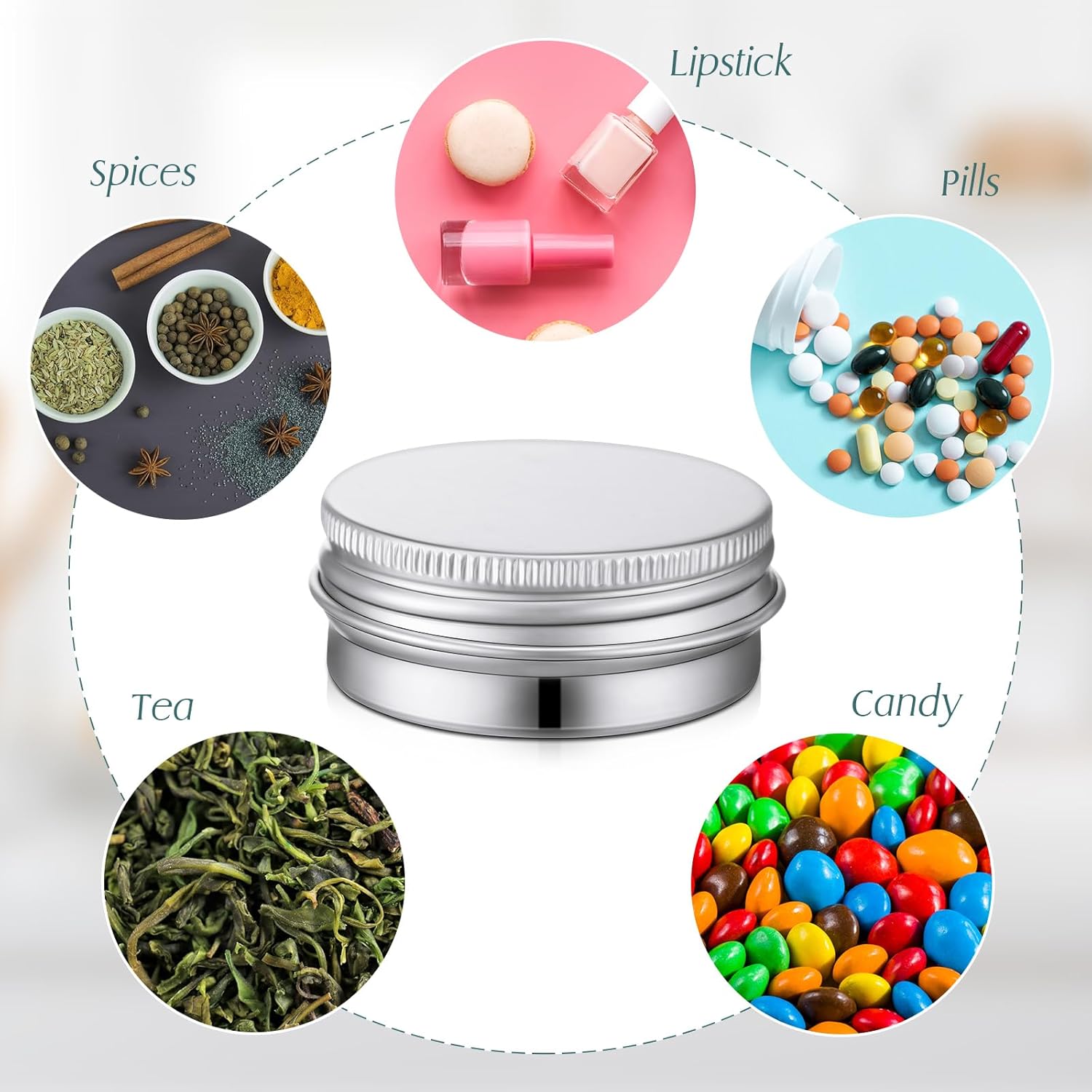 300 Pcs 0.5 oz Salve Tins with Lids Bulk Lip Balm Containers Round Metal Containers with Screw Top Lids Aluminum Silver Tin Cans for DIY Salve Candle