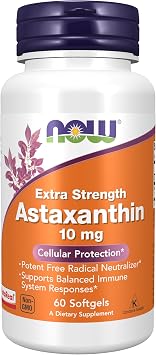Now Foods Extra Strength Astaxanthin 10mg 30 Softgels | Supports Balanced Immune System Responses | Dietary Supplement 60 Servings - Amazon.ae Price Tracker