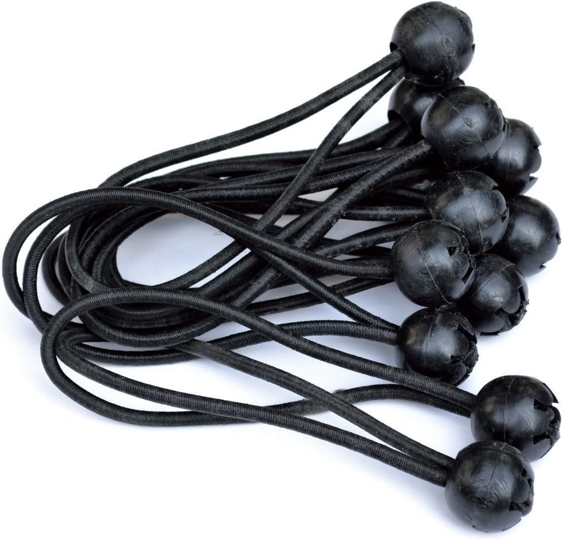 BenefitUSA 6 Black -Ball Bungees Cord Tarp Party Tent Tie Downs Bungee Canopy Gazebo Straps-100Pcs