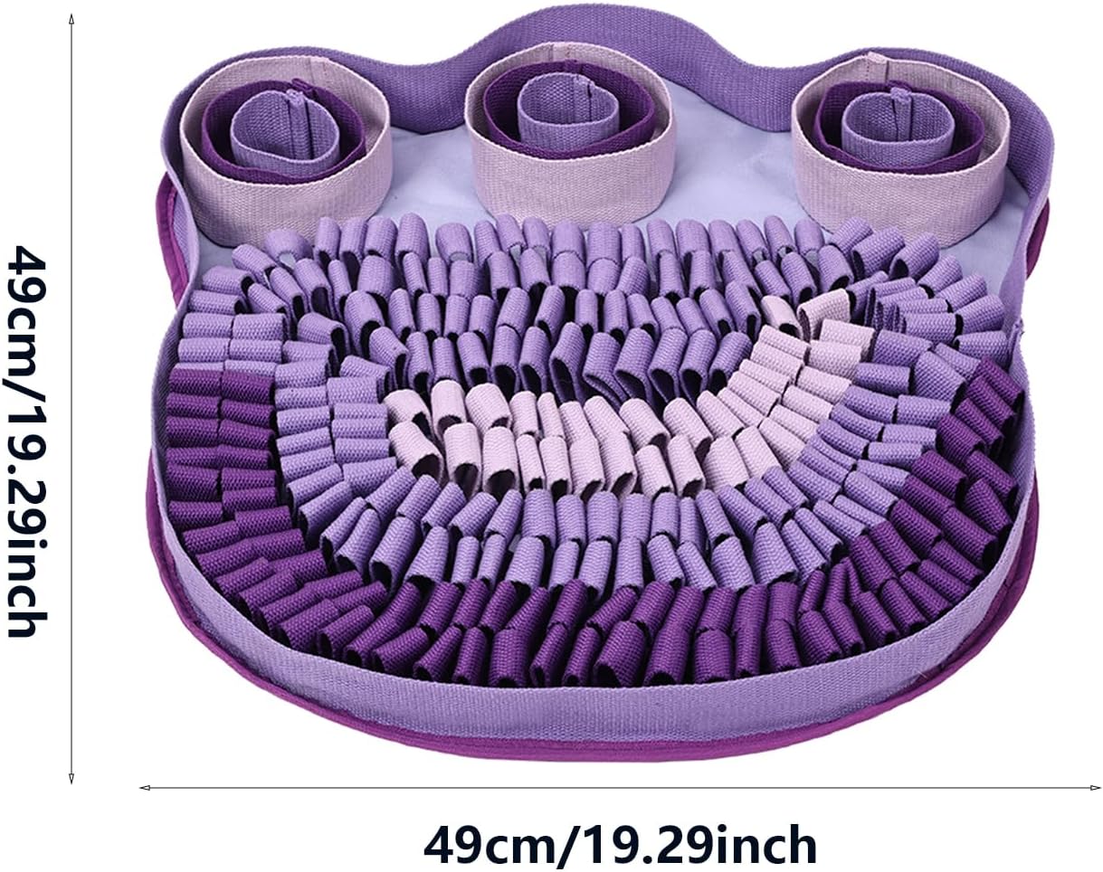 Dog Snuffle Mat - 49x49cm Mental Stimulation Toys,Pet Foraging Pad,for Indoor Outdoor Home Living Room, Puppy Pets Small Medium Large Breeds