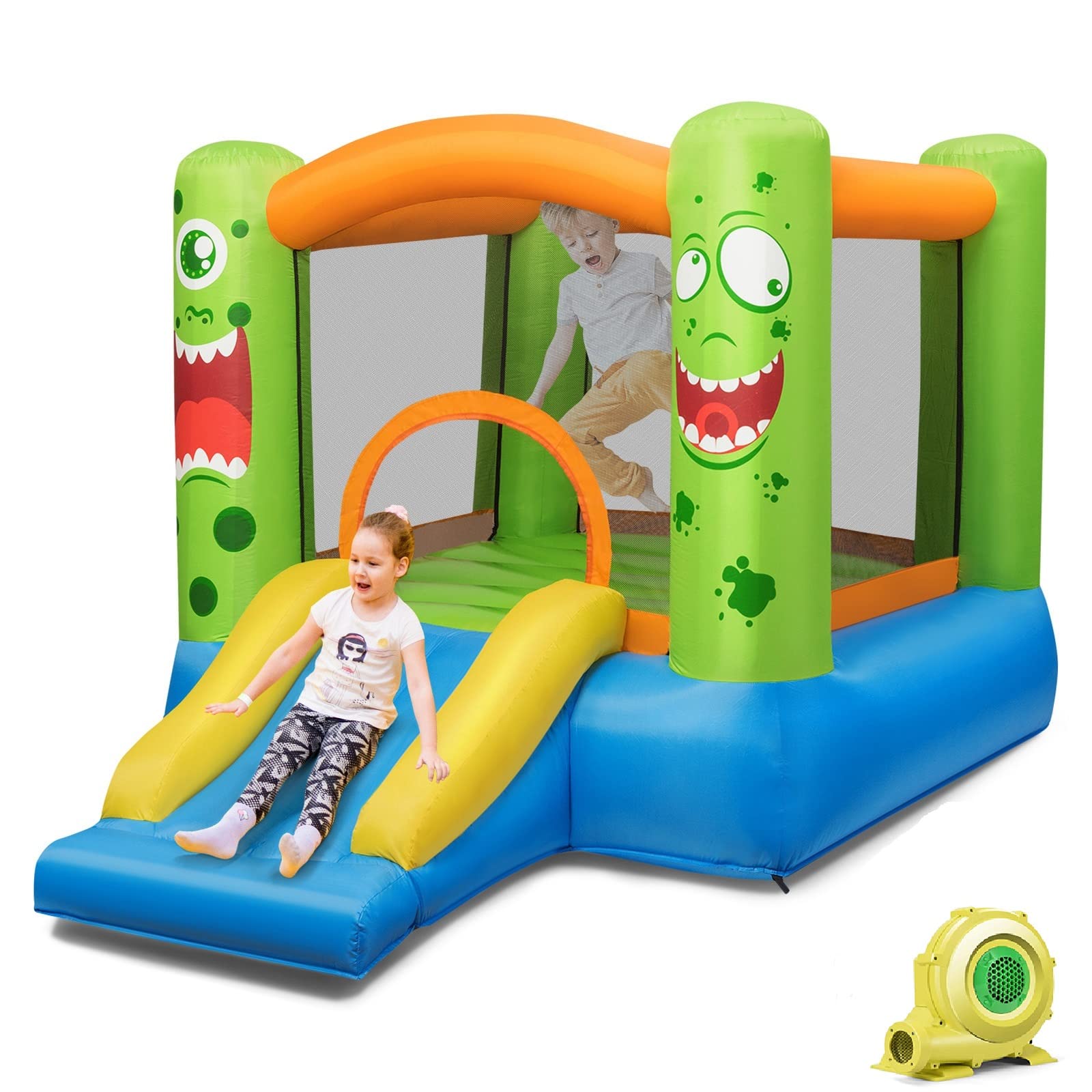 Olakids Inflatable Bounce House Monster Theme Jumping Castle With Slide |  Desertcart Bahamas