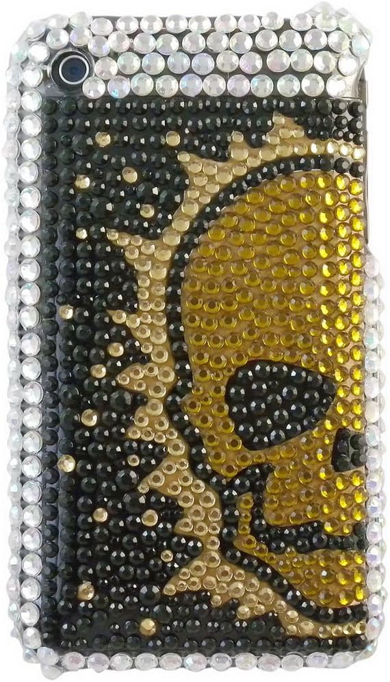 CASETRONICS Gold & Black Crystal Jewellery Hard Case for Apple iPhone 3G / 3GS