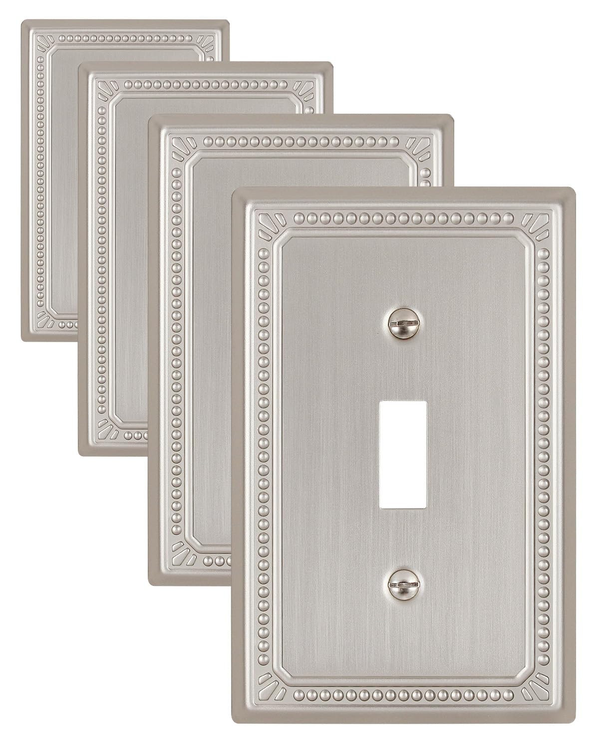 Placas de cubierta de interruptor de luz de níquel cepillado para salón moderno