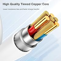 Vista 6 de Susnwere Cable de carga extra largo para iPhone de 15 pies, [certificado Apple MFi], cable USB a Lightning de 15 pies, cable de carga rápida