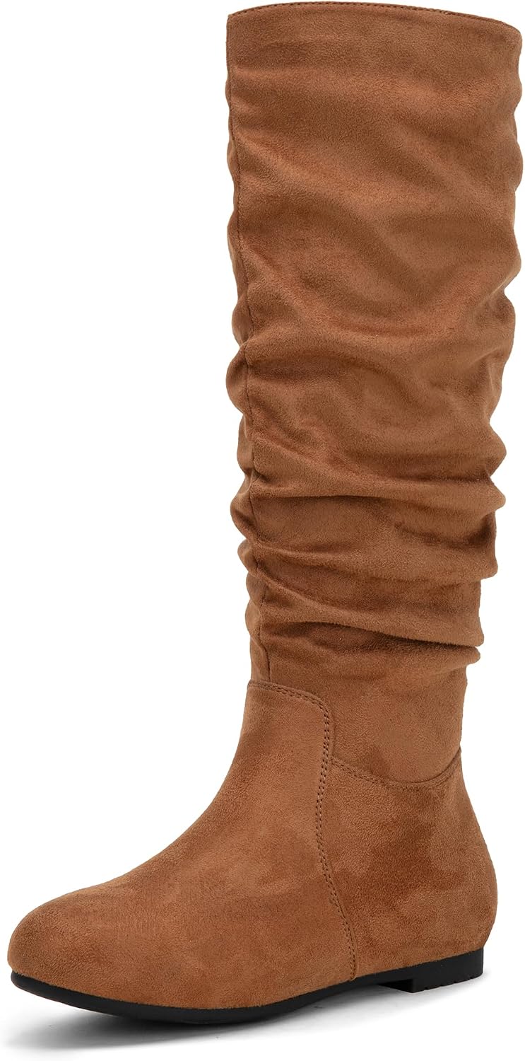 Jeossy Women's 941 Knee High Boots, Fall Falt Slouch Boot, Tall Boot Pull on
