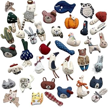 XINGYUAN DIY Handmade Fabric Ornament Decoration Blind Box - Random Styles, Including Hairpins, Brooch Bases and hot melt Adhesive Accessories. 5