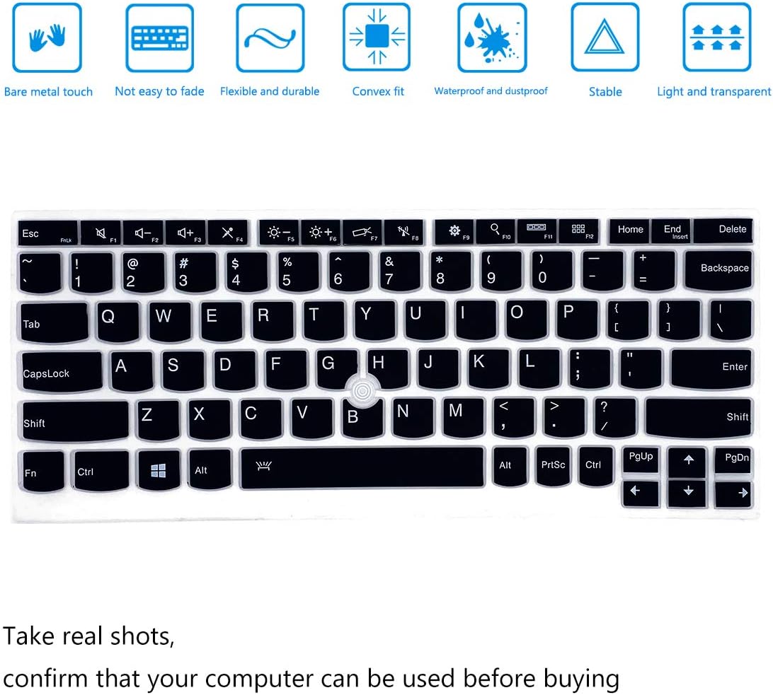 2Pcs Keyboard Cover for 13.3" Lenovo Thinkpad L13 X13, ThinkPad L13 Yoga, Thinkpad X13/X13 Yoga Gen 3/2/1 Thinkpad X380 X390 X395, ThinkPad X230S X240 X240S X250 X260 X270 X280 image 3