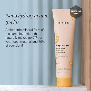 Boka Fluoride Free Toothpaste Nano Hydroxyapatite Toothpaste - Orange Cream Flavor, 4 oz 1Pk