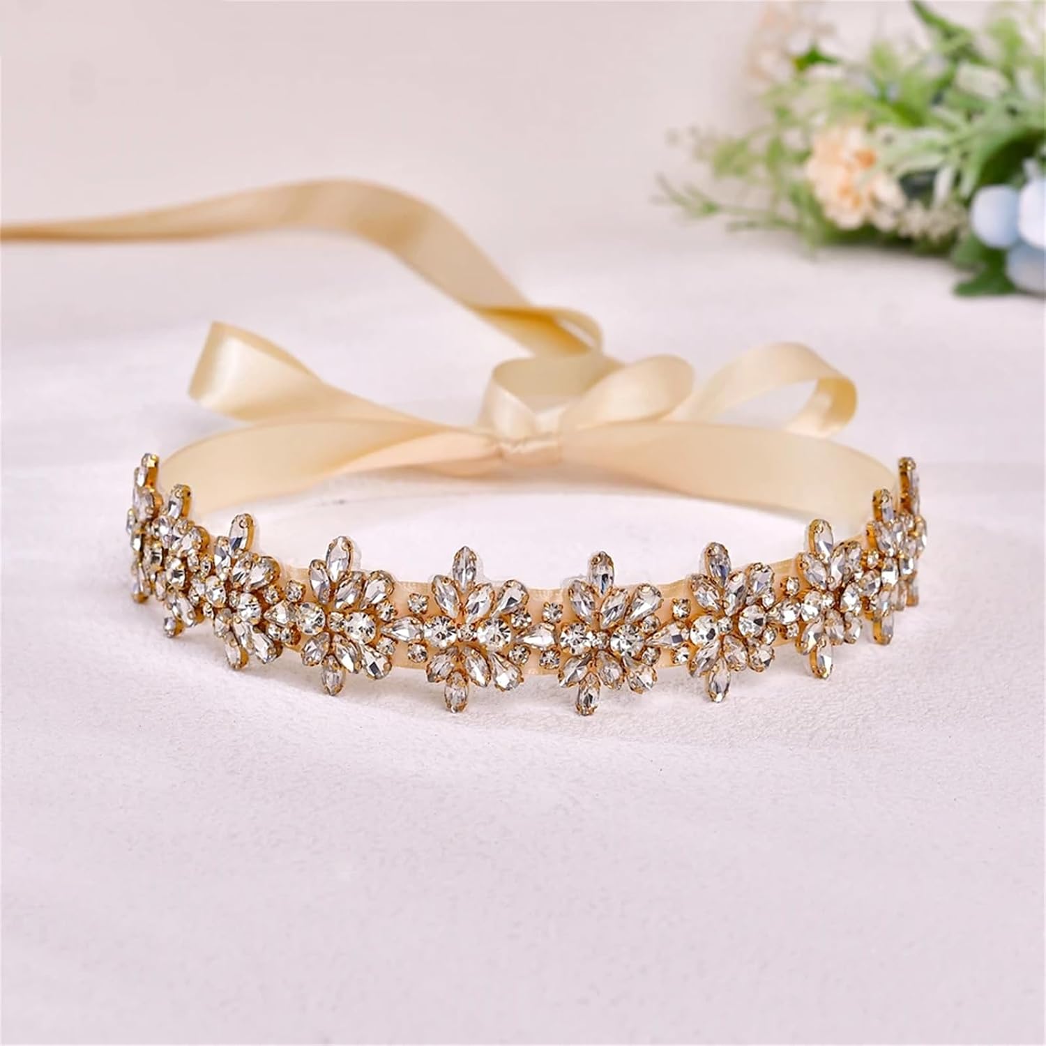 Women’S Royal Wedding Bridal Belt Ribbon Tie Sash For Prom Engagement Banquet Cocktail Waist Decoration