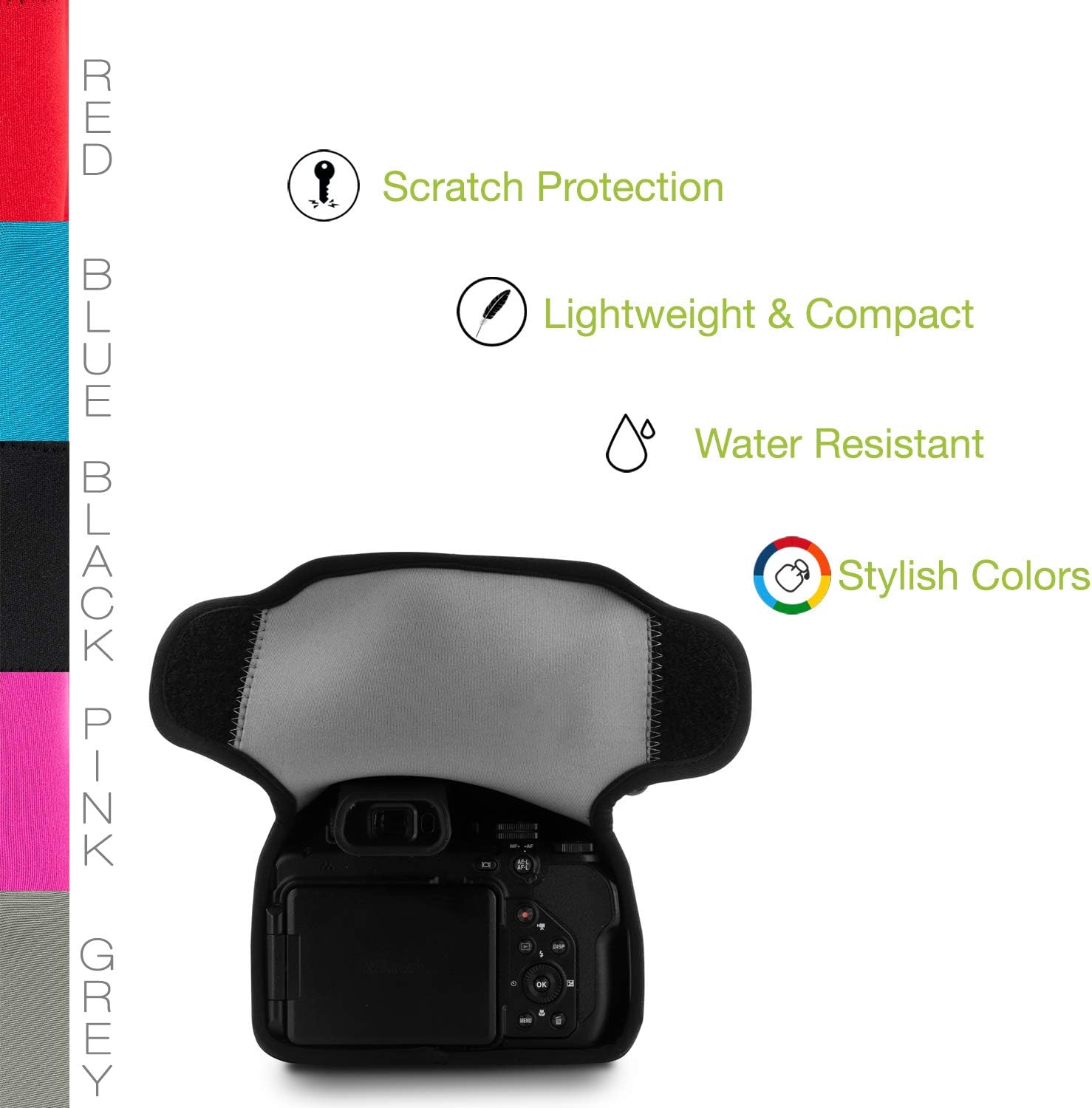 MegaGear Ultra Light Neoprene Camera Case Compatible with Nikon Coolpix P1100