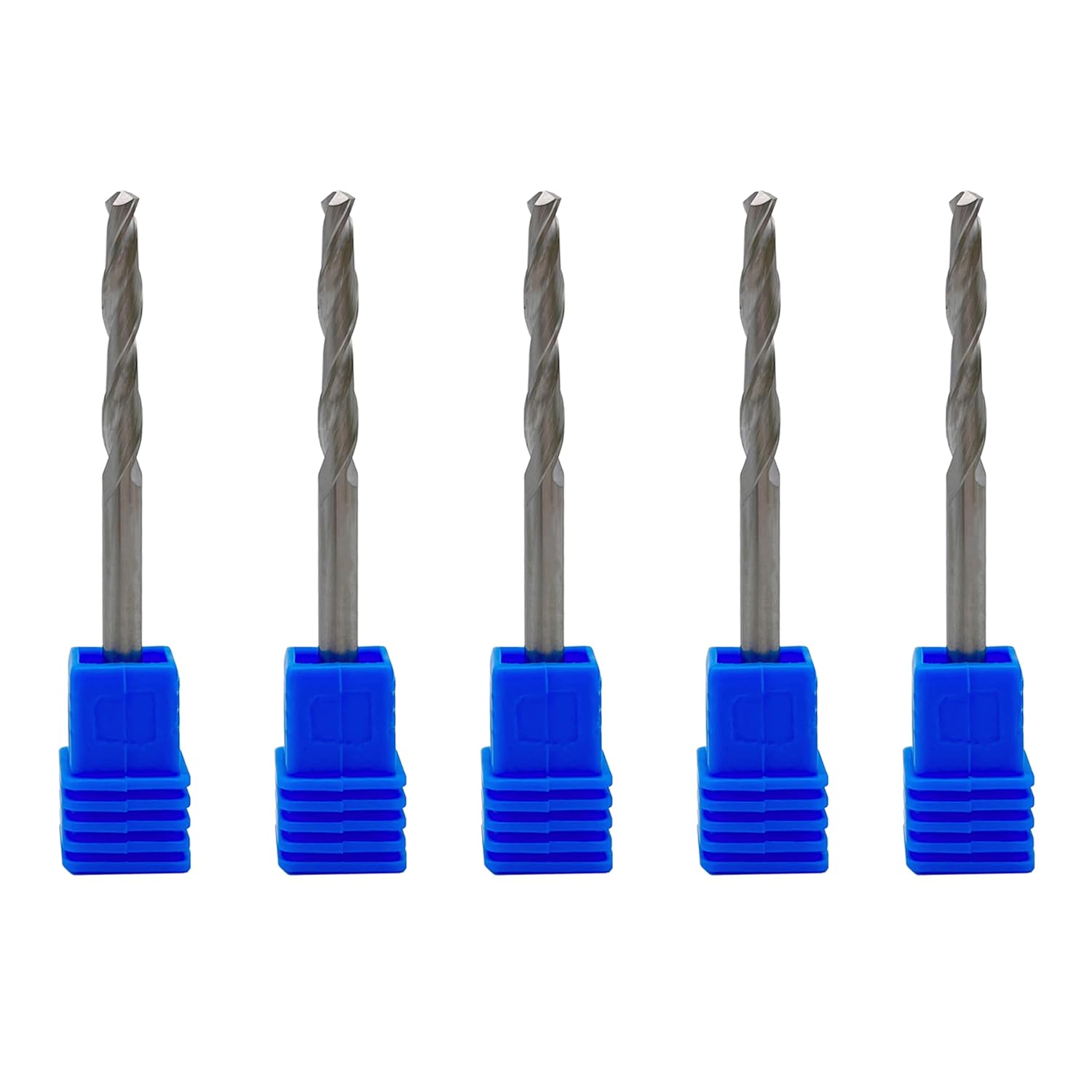 LU&MN Solid Carbide Jobber Drill Bits with Straight Shank and 118° Point Angle, Made from Tungsten Carbide Material - 1/8", 5pcs