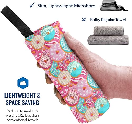 Miniatura 9 de Fleur De Lis - Toalla de playa de microfibra de gran tamaño y secado rápido (31.5 x 63 pulgadas), a prueba de arena, absorbentes, compactas, manta