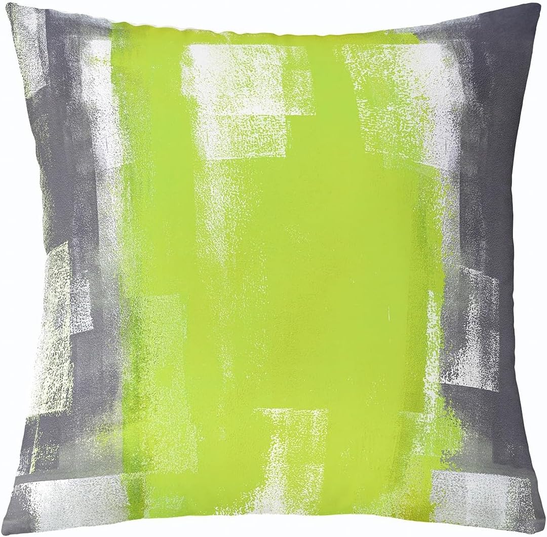 Erosebridal Ombre White Grey Teal Throw Pillow Cover for Kids,Turquoise Tie Dye Pillow Cover 24x24 Inch,Aesthetic Oil Painting Cushion Cover,Abstract Style Decorative Pillow Cover