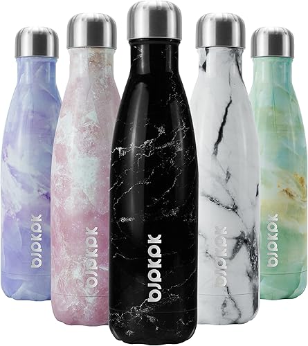 Miniatura 107 de BJPKPK Botella de agua aislada de 12 onzas pequeñas de acero inoxidable, reutilizable, de metal, térmica, mantiene el frío y el calor, color morado