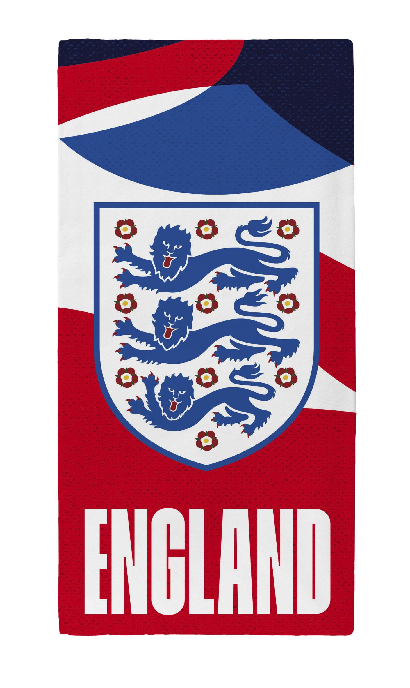 CnA Stores England Football Beach Towel 140cm x 70cm, 100% Cotton Bath Towel, Large Soft Absorbent Towel for Beach Pool Gym Holiday Travel