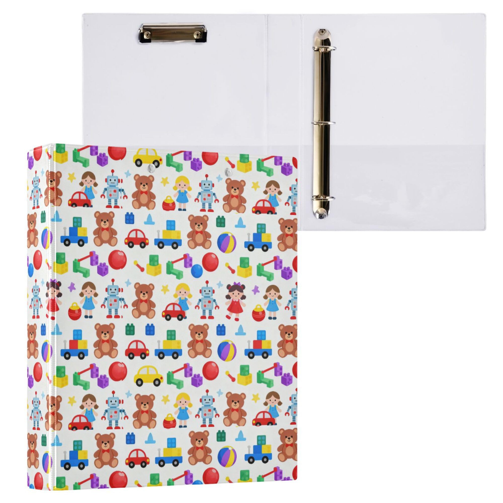 Notizbuch mit drei Ringen, 2,5 cm, mit Innentaschen, 1/2er-Pack, Schulhefter Hardcover