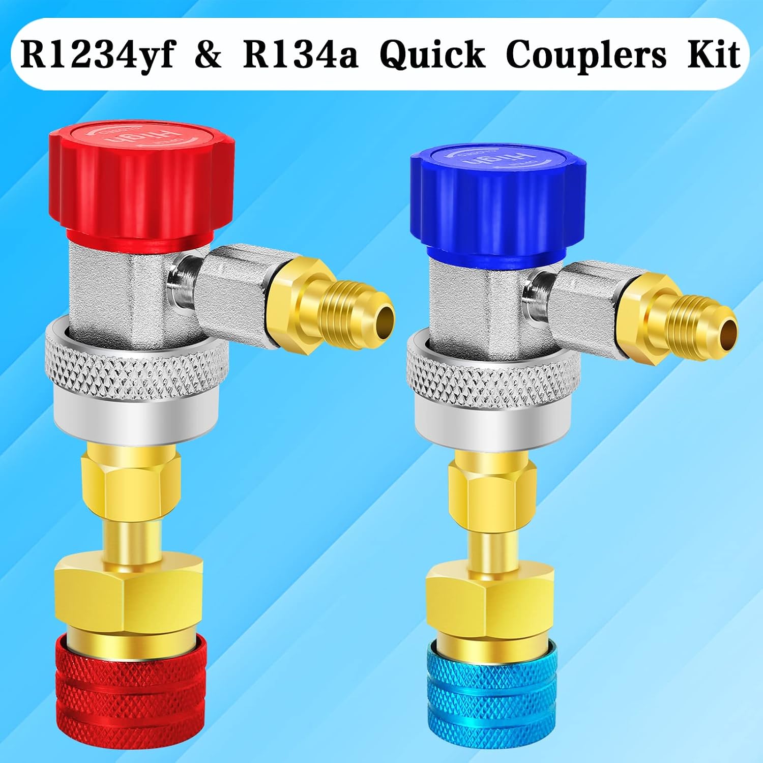 Boltigen Kit Adattatore R134a A R1234yf Per Aria Condizionata Auto - Lato Alto E Basso - 3