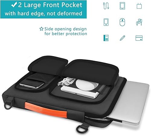 Miniatura 5 de Alfheim Funda para portátil de 14 pulgadas, impermeable, resistente a los golpes, ligera, maletín protector de 360, compatible con MacBook Pro USB-C